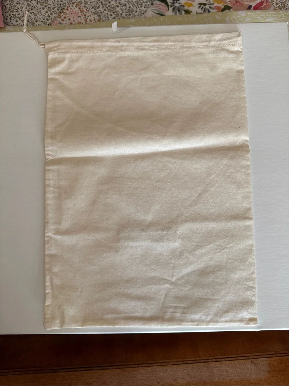 Frances Valentine Cream Canvas Drawstring Dust Bag